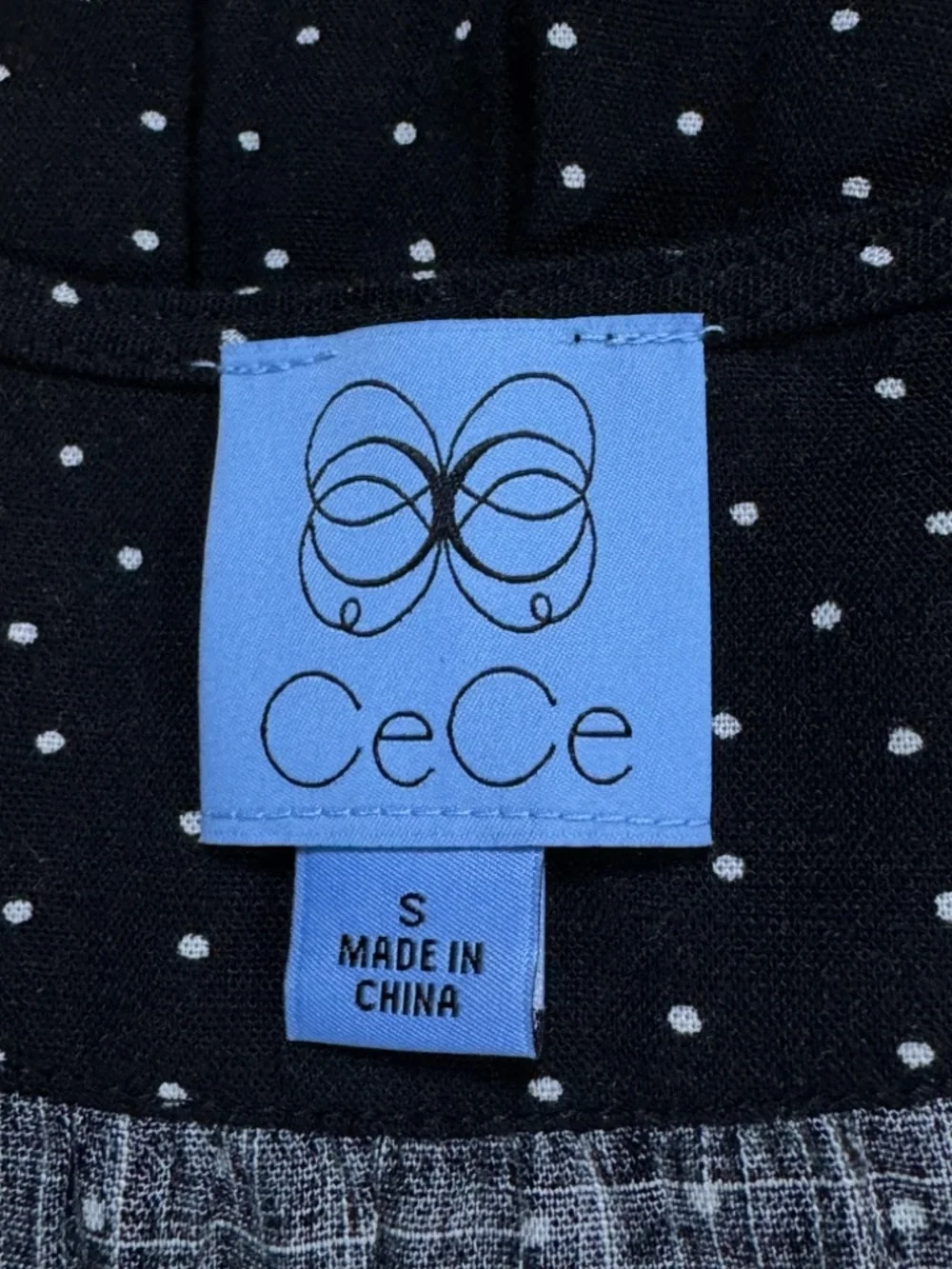 CeCe Black and White Polka Dot Dress Flowy Size Small - Picture 14 of 16